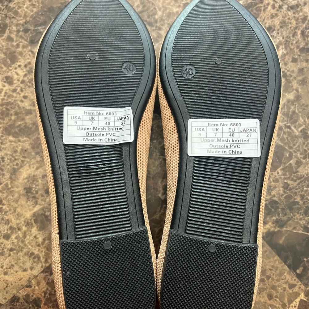 Women’s Khaki Ballet Flats Size 9 - Slip on Pointed Toe Shoes NWT(no box) - Picture 3 of 3